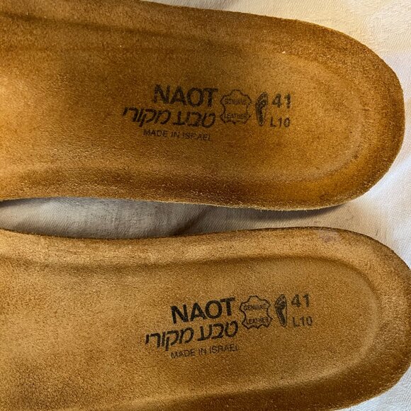 3 Pairs NAOT WOMENS FOOTBEDS Insoles EU 41 US L 10 Replacements -Tan Suede Cork - Picture 5 of 7